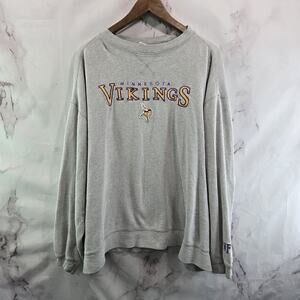 Minnesota Vikings Pullover Mens XL Vtg NFL Heavyweight Shirt Crew Long Sleeve